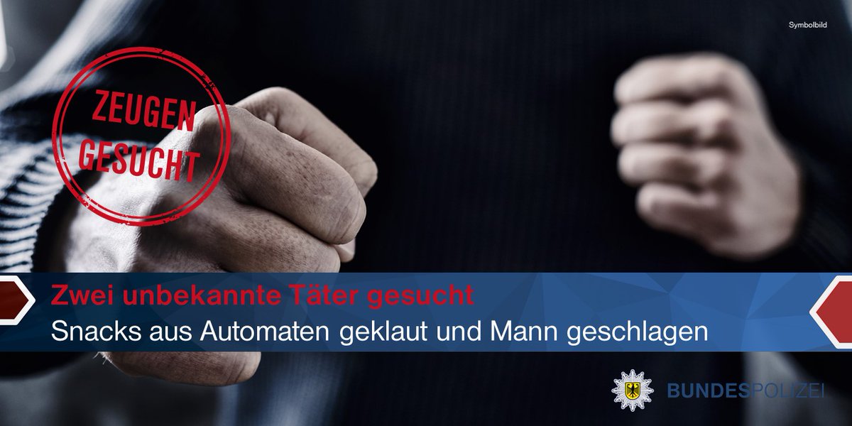 bpol_bw's tweet photo. Ein 66-Jähriger beobachtete, wie 2️⃣ unbekannte Täter am Bf #FreibergamNeckar Snacks aus einem Automaten entwendeten.
Sie schlugen ihn daraufhin und versuchten, den Mann ins Gleis zu stoßen.
⚠️ #Zeugen gesucht! 👀
ℹ️ Zur Personenbeschreibung ⏬
https://t.co/7BJgOxdq5E https://t.co/xgVfSOP5a1
