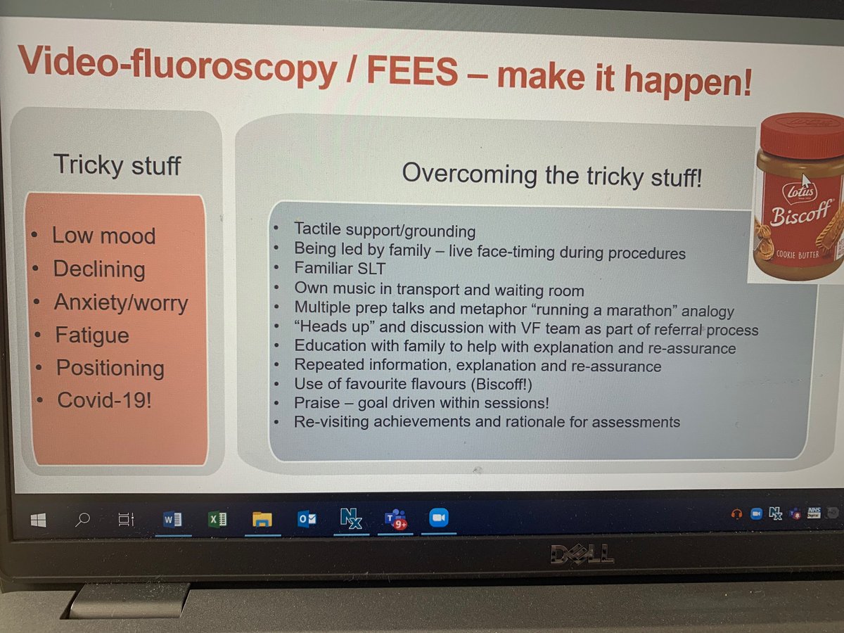 Emma explaining the barriers to VF and how these were overcome; including knowing the patient well &amp; understanding how to reassure her including tactile support &amp; listening to hymns; so patient centred!