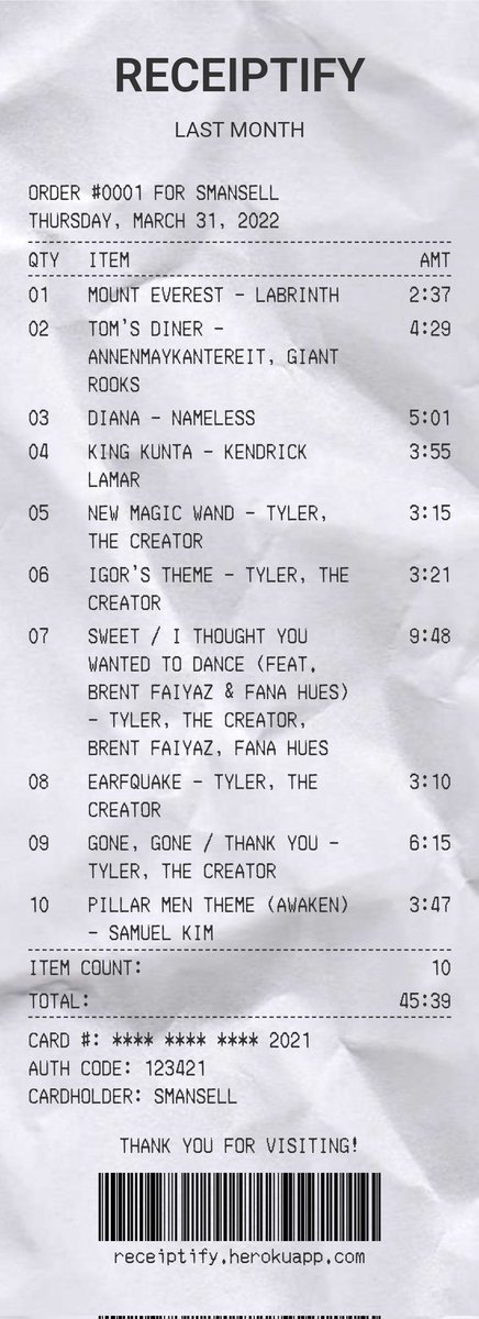 <a href="/NAMELESSMusicUK/">NAMELESS</a> at number 3, let's go 🔥
Lots of <a href="/tylerthecreator/">T</a> &amp; we just don't talk about #10 😂😂😂