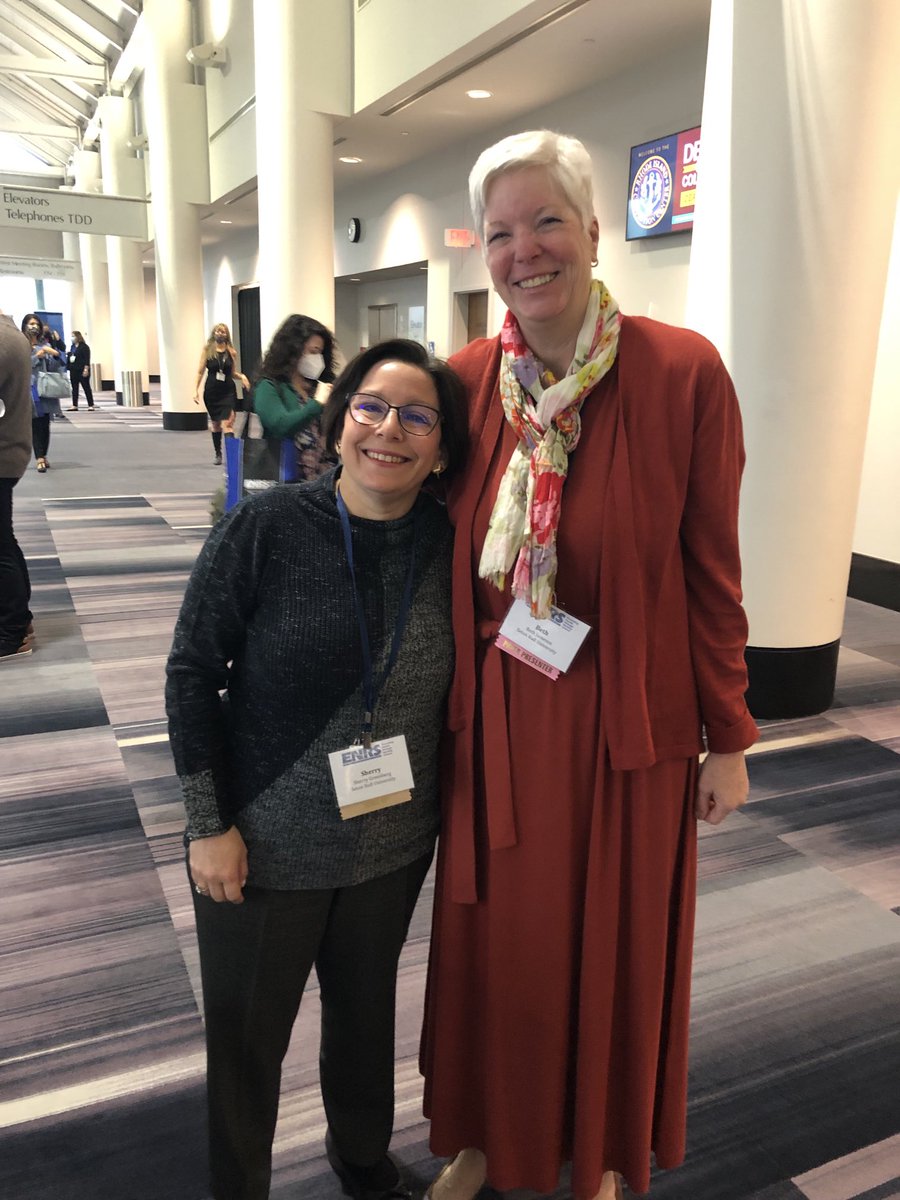 At #ENRS2022 with Seton Hall college Beth Jameson ⁦<a href="/BqjamesonBeth/">Beth Jameson</a>⁩ ⁦<a href="/hallnursing/">Seton Hall Nursing</a>⁩ ⁦<a href="/SetonHall/">Seton Hall</a>⁩ ⁦<a href="/ENRS_Science/">ENRS</a>⁩
