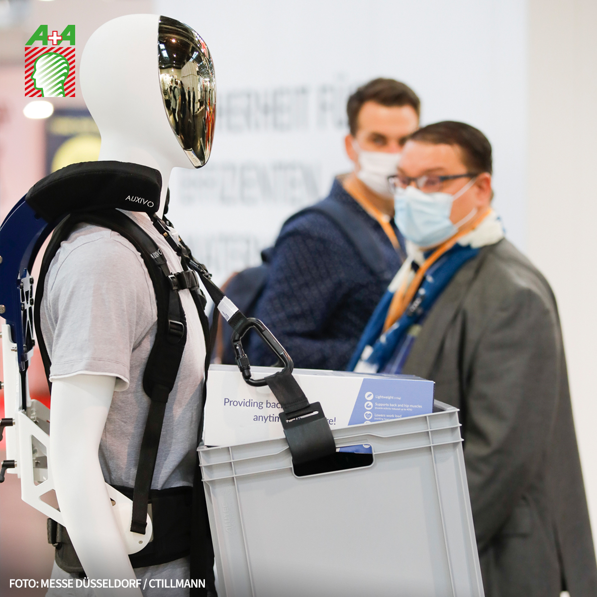 AplusATradeFair's tweet photo. It's Throwback Thursday: 
Today on the topic of healthy back! 😃
At A+A 2021 exhibitors presented the latest ergonomic products and solutions for healthy working. 

#aplusa2021 #tbt #ergonomics #strongback https://t.co/fGElruBL88