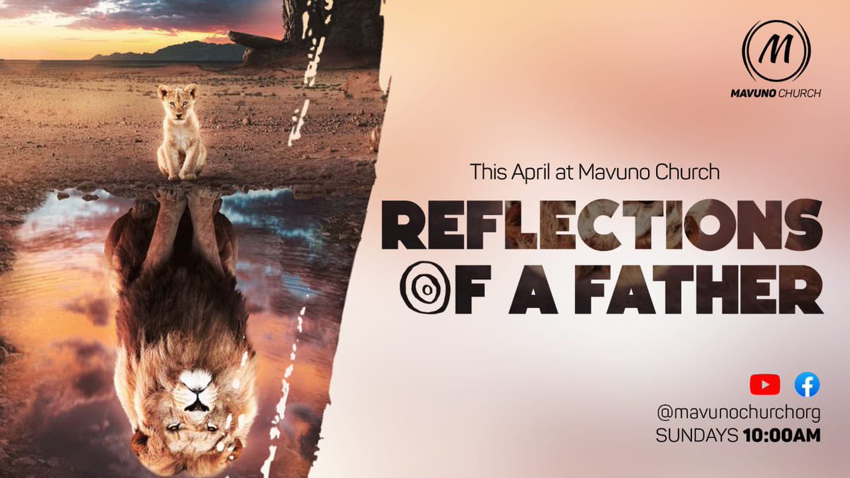 mavuno_lifeway's tweet photo. One of the greatest challenges with mankind's relationship with God arises from His attribute as Father. Many people struggle seeing Him as Father because of their experiences with their earthly fathers.Join us this Easter as we seek to unveil the truth.
#ReflectionsOfAFather https://t.co/m6PO1K2yoz