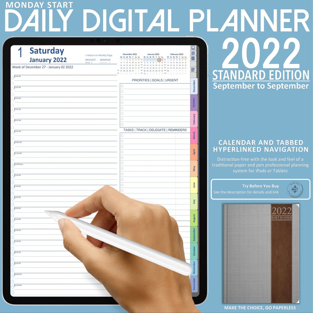 digitalplanner2's tweet photo. my #etsy shop: 2022 Digital Daily Planner Noteshelf 2, Planner Personal Planner, iPad Pro Instant Download Hyperlinked Agenda Printable Planner https://t.co/RWm7DfLilo #gray #bulletjournal #digitalplanner #weeklyplanner #studentplanner #plannerpage #todolist #ipadpro https://t.co/z45RX2J9e2