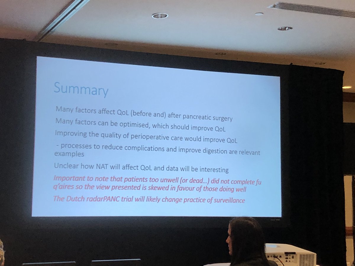 WillemsEdwardMD's tweet photo. Vey important session on QoL after pancreatic resection. QoL may be even more important than length of survival? #IHPBA2022 @IHPBA @DPCG_official @UHB_HPB https://t.co/zwet0MXpEe