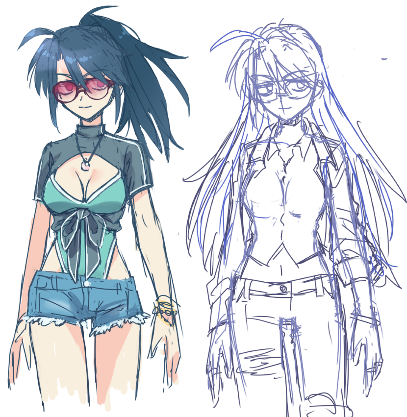 iron_06's tweet photo. あっこういう水着思いついたってなってメモ感覚で殴り描くとすぐこういう塩梅のキャラになる
キャラデザ引き出し狭お https://t.co/9pvsHhyqxX