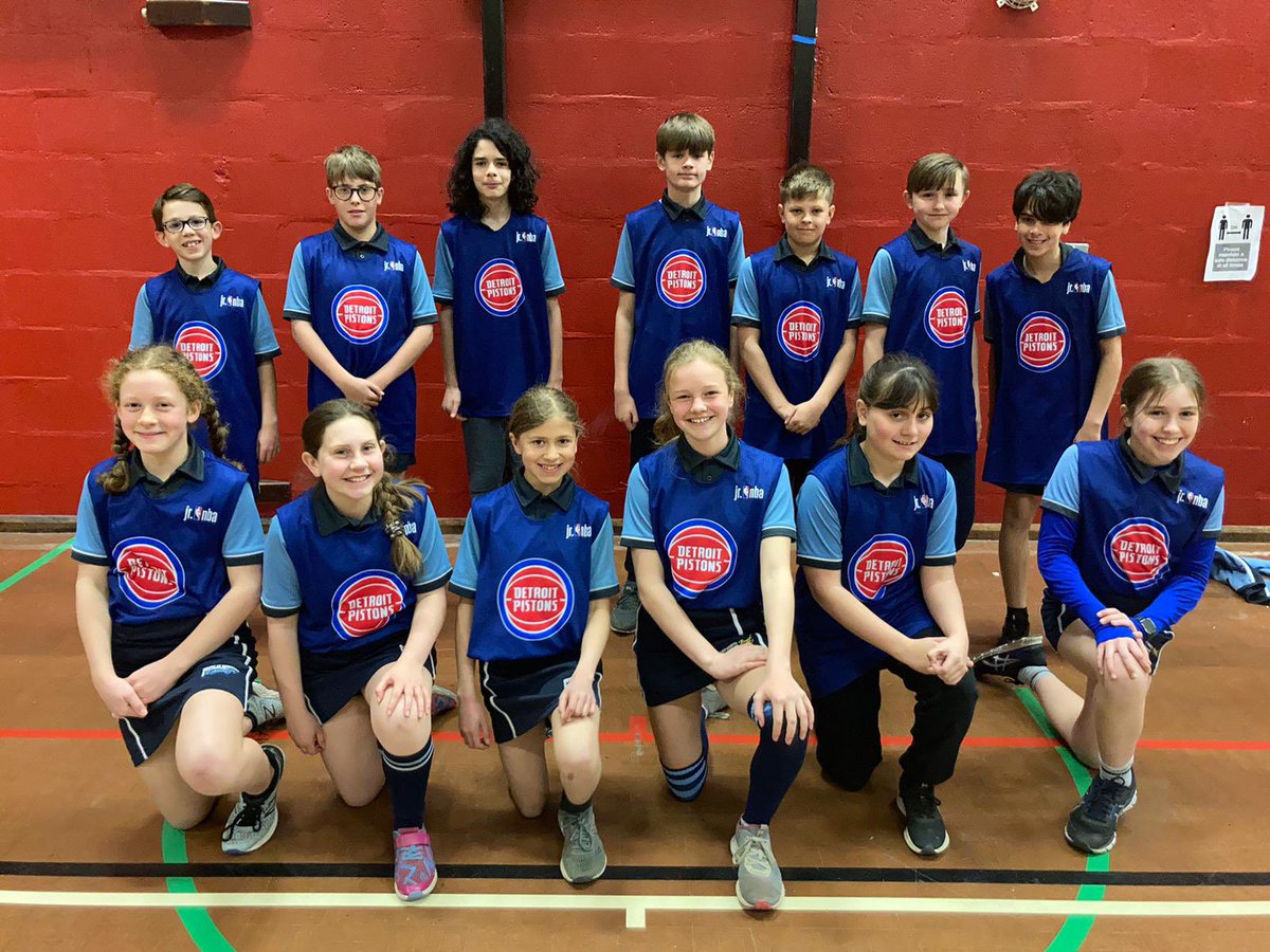 HorringerCourt's tweet photo. Year 7 ready for the @jrnba representing the @DetroitPistons do well everyone. https://t.co/SrSIDpPkgM