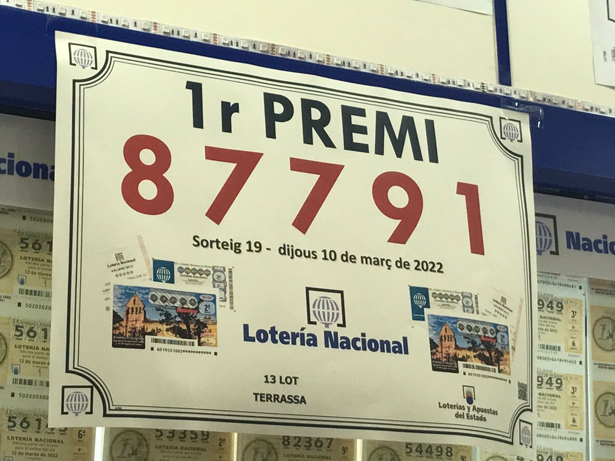 13lot_'s tweet photo. El  jueves 10 de marzo dimos en nuestra administración nº 13 de Terrassa, un primer  #premio en la #loterianacional del décimo 87791.

Visita nuestras web y comprueba lo que podemos hacer por ti: https://t.co/KrWl7GMDTi

Tu lotería de confianza.
#apuestas #loterías #CompraOnline https://t.co/lAjFwefuM2