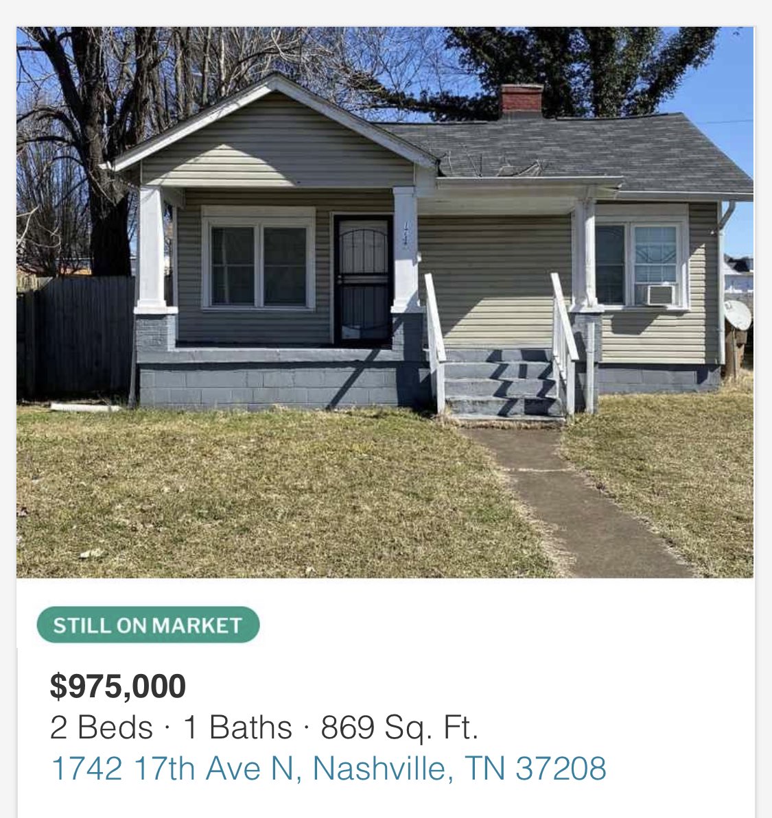 Andysimmons615's tweet photo. The Nashville housing market is getting out of hand. https://t.co/2dY9gYcGGz