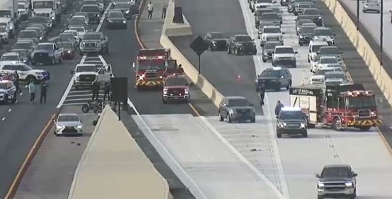 FHP tells us the crash involves a motorcycle. Avoid I-4 east north of Downtown Orlando.