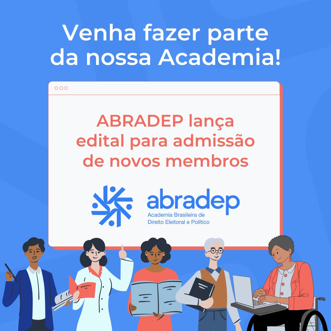 AbradepO's tweet photo. Lançamos nesta semana edital para admissão de novos membros na nossa Academia! Saiba como participar do processo seletivo no nosso site: https://t.co/vfgZxnDvvm

#ABRADEP https://t.co/qj5cYi6GQf