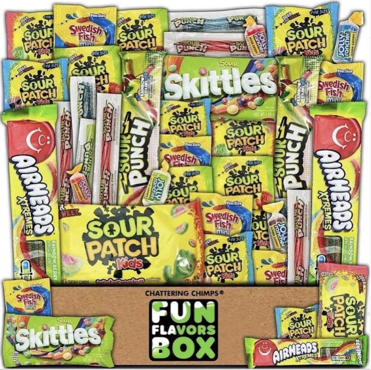 Chimpmart_2016's tweet photo. Our top favorite 30 count sour snack care package has been put together with lots of care and love to deliver to you the best sweet and sour snack box.🤩
Get it here now:
https://t.co/vXR4RWCfkj
.
#FunFlavorsBox #SnackBox #CollegeEssential #SnackGiftBox #SourSnack #SourPatch https://t.co/FGApp2N58Y