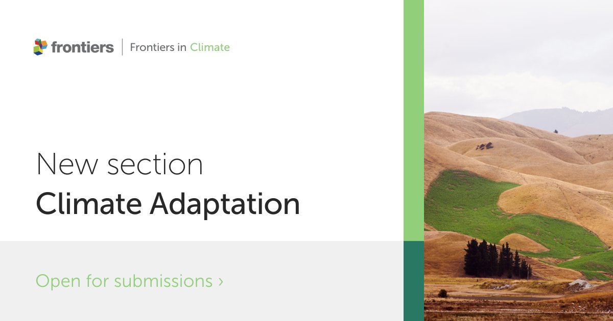 Frontiers - Sustainability (@frontsustain) on Twitter photo We are pleased to announce Prof. Ayyoob Sharifi <a href="/AySharifi/">Ayyoob Sharifi</a> of Hiroshima University as our new Specialty Chief Editor of #ClimateAdaptation for Frontiers in Climate!
Ready to receive your submissions for this new section.
Discover more: fro.ntiers.in/ClimateAdaptat… We are pleased to announce Prof. Ayyoob Sharifi <a href="/AySharifi/">Ayyoob Sharifi</a> of Hiroshima University as our new Specialty Chief Editor of #ClimateAdaptation for Frontiers in Climate!
Ready to receive your submissions for this new section.
Discover more: fro.ntiers.in/ClimateAdaptat…