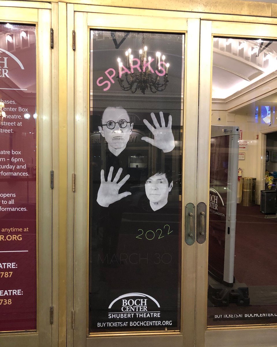 egseah's tweet image. Our first live music show since the pandemic. And what a fantastic show to jump back in with! So grateful that @RobertJaz got these tickets from a thoughtful friend. (Also love how the chandelier inside the Shubert Theatre is adding some perfect extra #sparks to the poster.) ✨