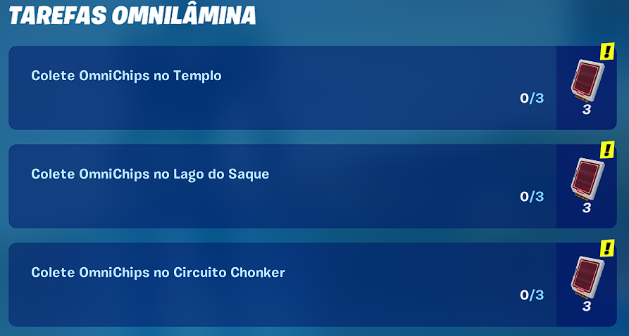 LcKakashi's tweet photo. Já que estamos empolgados com o Fortnite, saíram as novas missões da semana e da Omnilâmina #Fortnite https://t.co/YKbVU17jKa