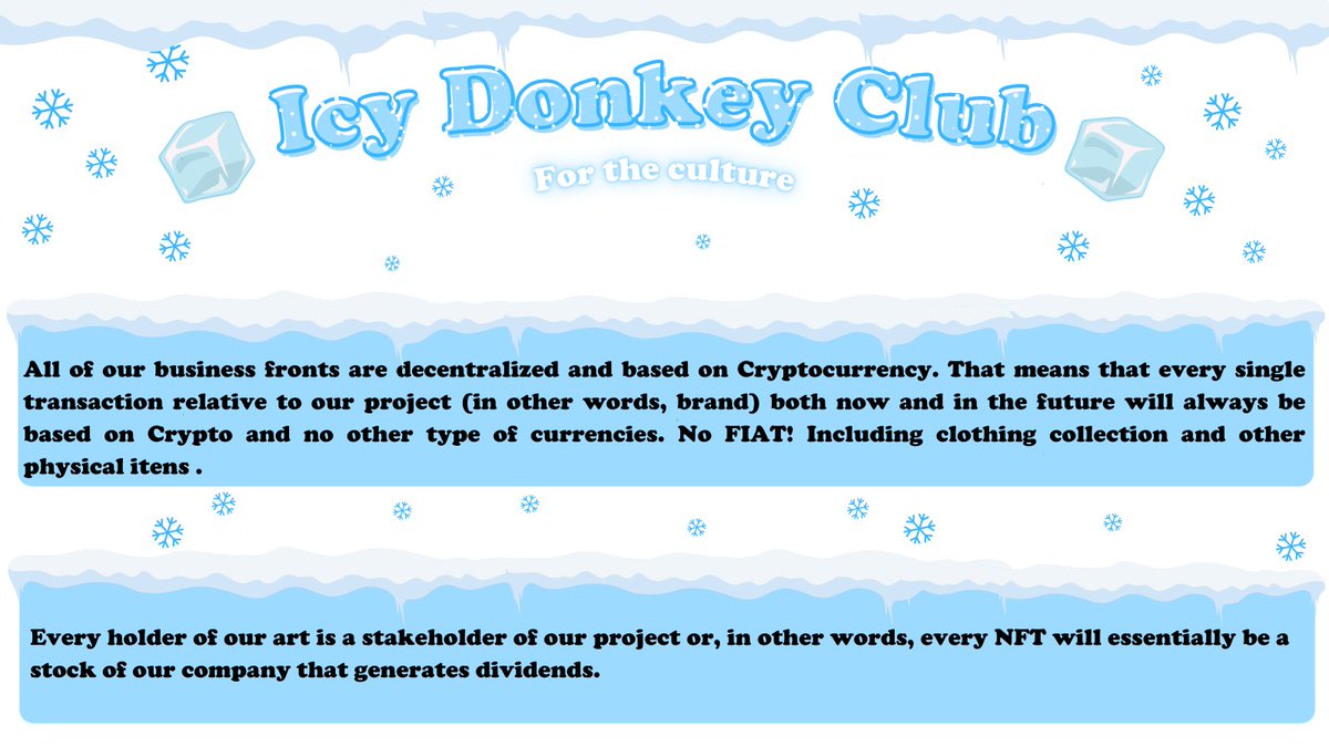 IcyDonkeyClub's tweet photo. Join now our Discord and stay tuned for more information. You can also talk with the core members of the team and get your doubts clarified.
(2/2)🧵
https://t.co/eOwulQe8b2 https://t.co/Xq3jAWxoY7