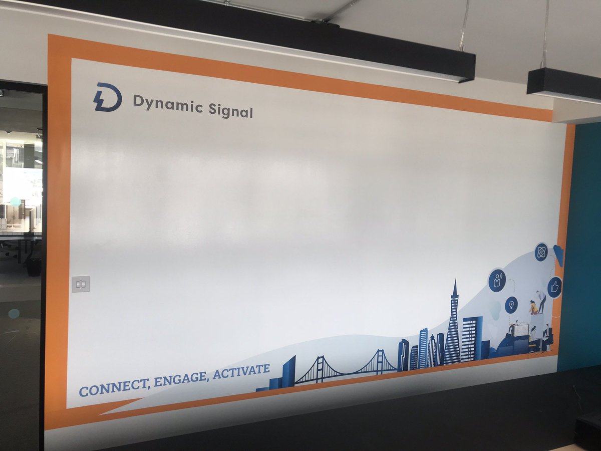 smarterconcept's tweet photo. From old to new !

Delighted to be involved in the rebrand of Dynamic Signal to Firstup , loved the original walls for Dynamic Signal but these needed changed to incorporate the new brand .

Thank you for using us guys and all the best in the future https://t.co/My7ySg6BXr