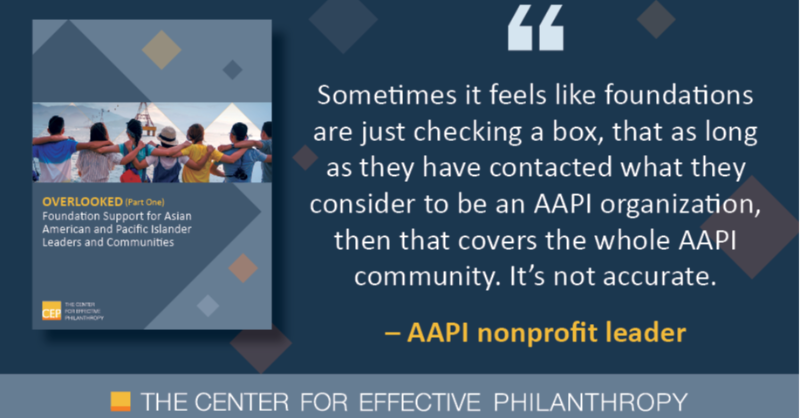 CEPData's tweet photo. CEP's Overlooked reports reveal that most #foundations continue to overlook nonprofits that serve these #AAPI and #NativeAmerican communities. Read the reports here: