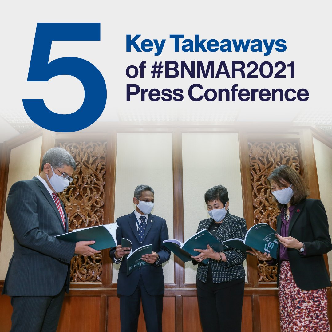 If you missed the launch of our flagship publications yesterday, fret not! Here are 5⃣ key takeaways!

#ICYMI #BNMAR2021 #emr2021 #fsr2021