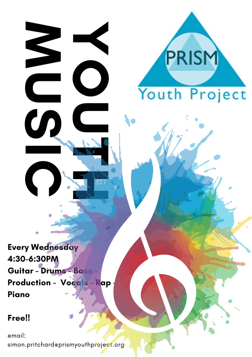 PrismYP's tweet photo. Prism Youth Project now open Wednesday evenings for Music Club! Thanks to @youthmusic for helping us get this off the ground! #music #youthmusic #youthclub https://t.co/JrRrb8Lh7O