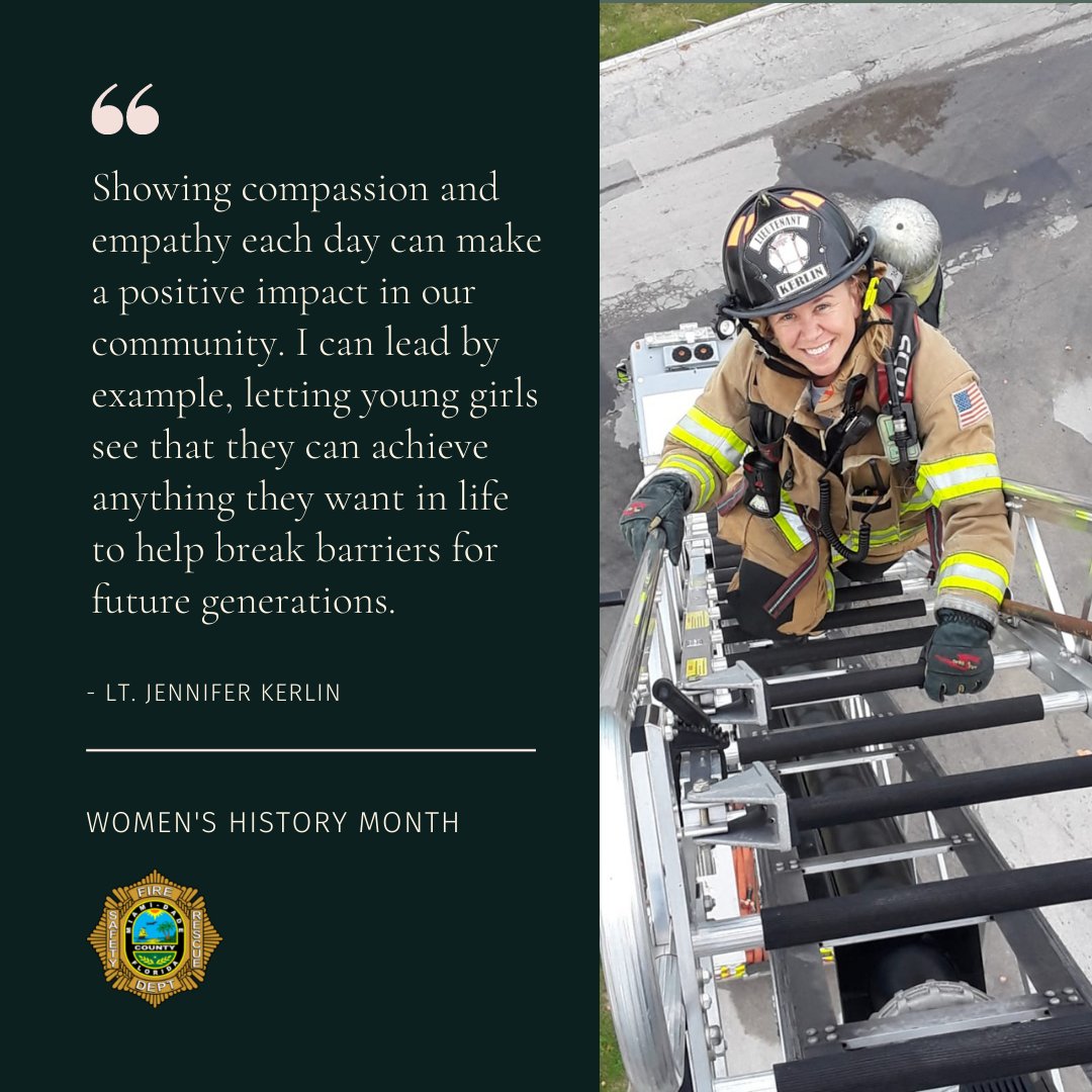 MiamiDadeFire's tweet photo. Lt. Jennifer Kerlin has been part of the #MDFR family for 22 years & is an officer on #Platform21 C-shift. When it comes to being a firefighter, Lt. Kerlin is dedicated in improving her skills & expertise in order to better serve our community & save lives. #WomensHistoryMonth https://t.co/G440VPoTXG