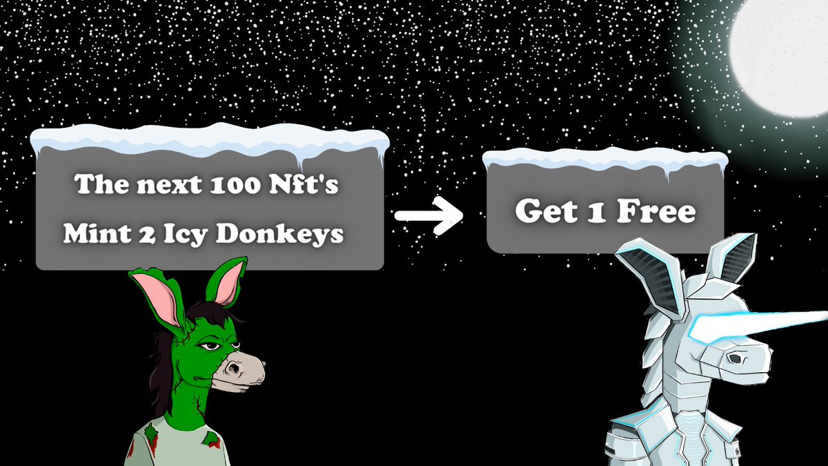 IcyDonkeyClub's tweet photo. Hey fam!
We are giving a little gift to the holders who are minting our art. As a thank you to our community and supporters we are offering the following:
(All Legendary are still available for mint!)

💎Supply: 888
🧊Price: 27 ada

🚀Mint link bellow 🚀

#CNFT #CardanoADA #ADA https://t.co/o7GTqMVH07