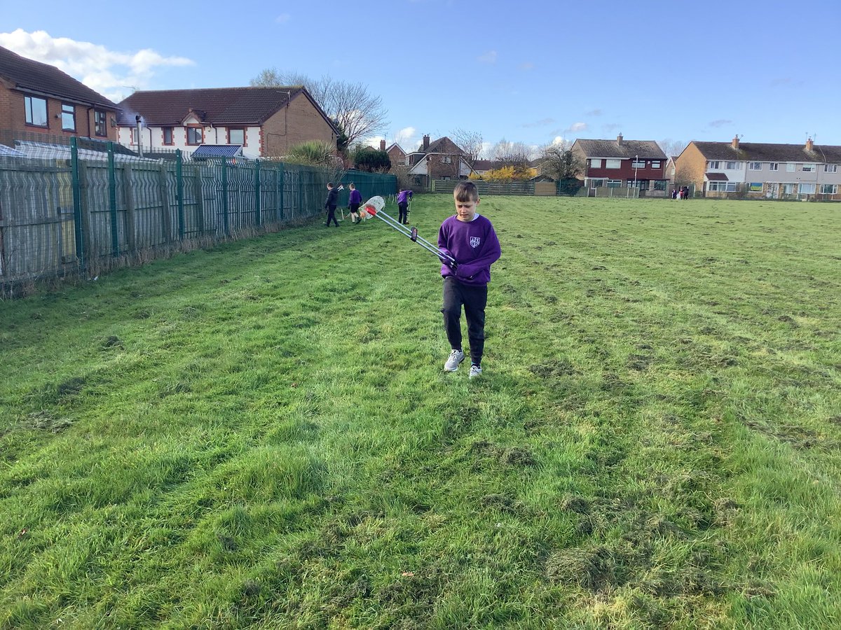 StBenedictYear5's tweet photo. We have been litter picking today. It is important to keep our environment tidy. We collected all this just from the school field. 
#keepourenvironmentclean #sefton #keepseftontidy https://t.co/jgmdpUS2c2