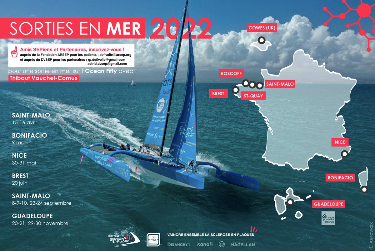Sortir en mer avec le <a href="/DefiVoileSEP/">Défi Voile SEP | Thibaut Vauchel-Camus</a> ? Du rêve qui devient réalité ! 🤩
Inscrivez-vous à defivoile@arsep.org
