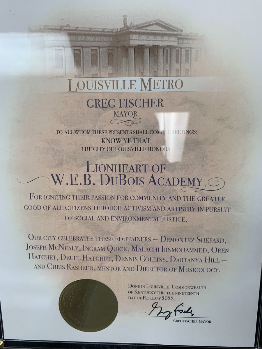 So very proud of these young men and Mr. Rasheed for this recognition from @louisvillemayor!! Artistry, Activism,  and Advocacy at its finest! <a href="/MetroUnitedWay/">Metro United Way</a> <a href="/JCPSKY/">JCPS</a> @JCPSMiddleEA <a href="/JCPSDEP1/">JCPS Diversity, Equity, and Poverty Department</a> <a href="/Booker4KY/">Charles Booker</a> <a href="/ChrisRasheed1/">Chris Rasheed</a> #OnePrideOneBrotherhood