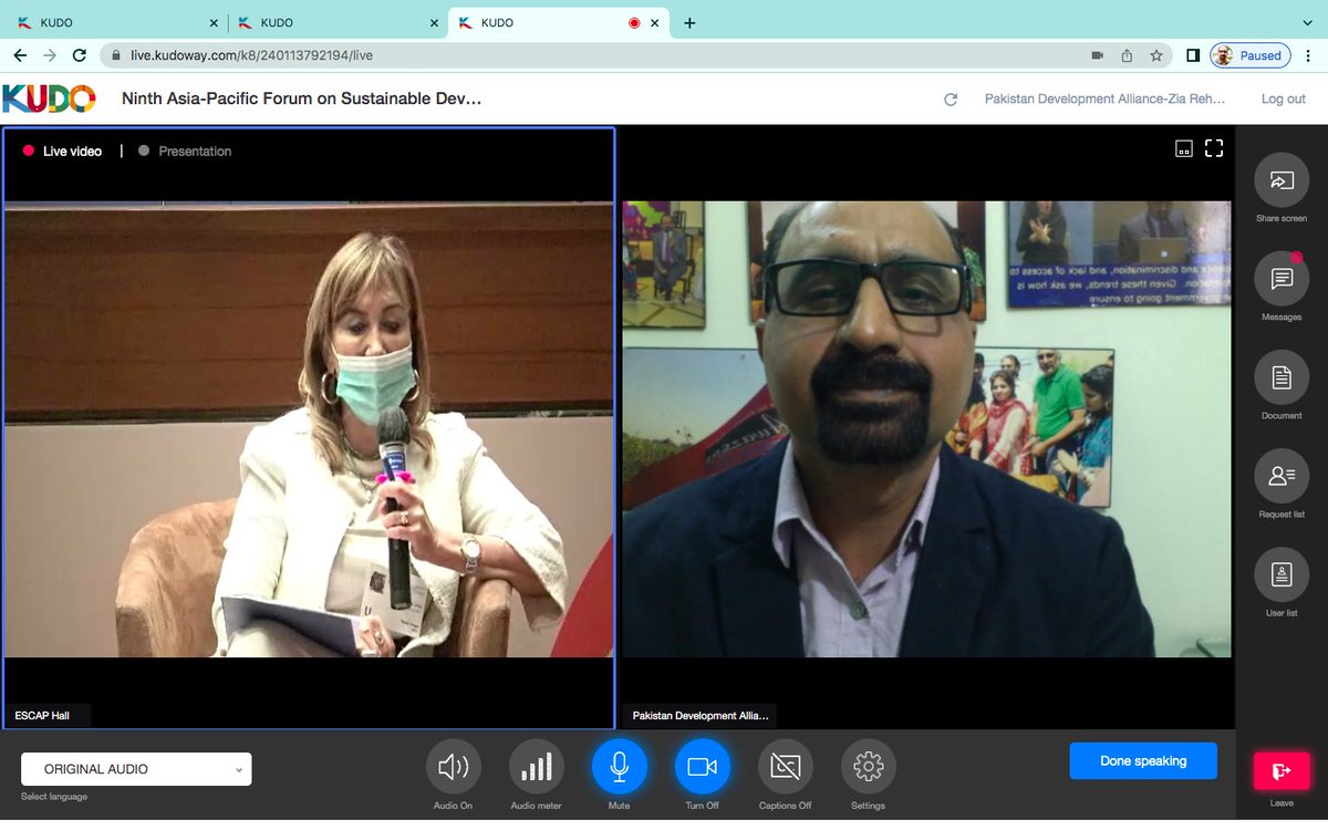 MZRAWAZ's tweet photo. #APFSD2022 ended up with great energy and learning on #VNR & #SDGImplementation @Awazcds2 @PDA4SDGs organised one official side event and spoken at five other side events including main plenary session thanks to @PlanComPakistan @malikemal @whiteband @JyotsnaMSingh @beckiemalay https://t.co/WqFDgtRxPW