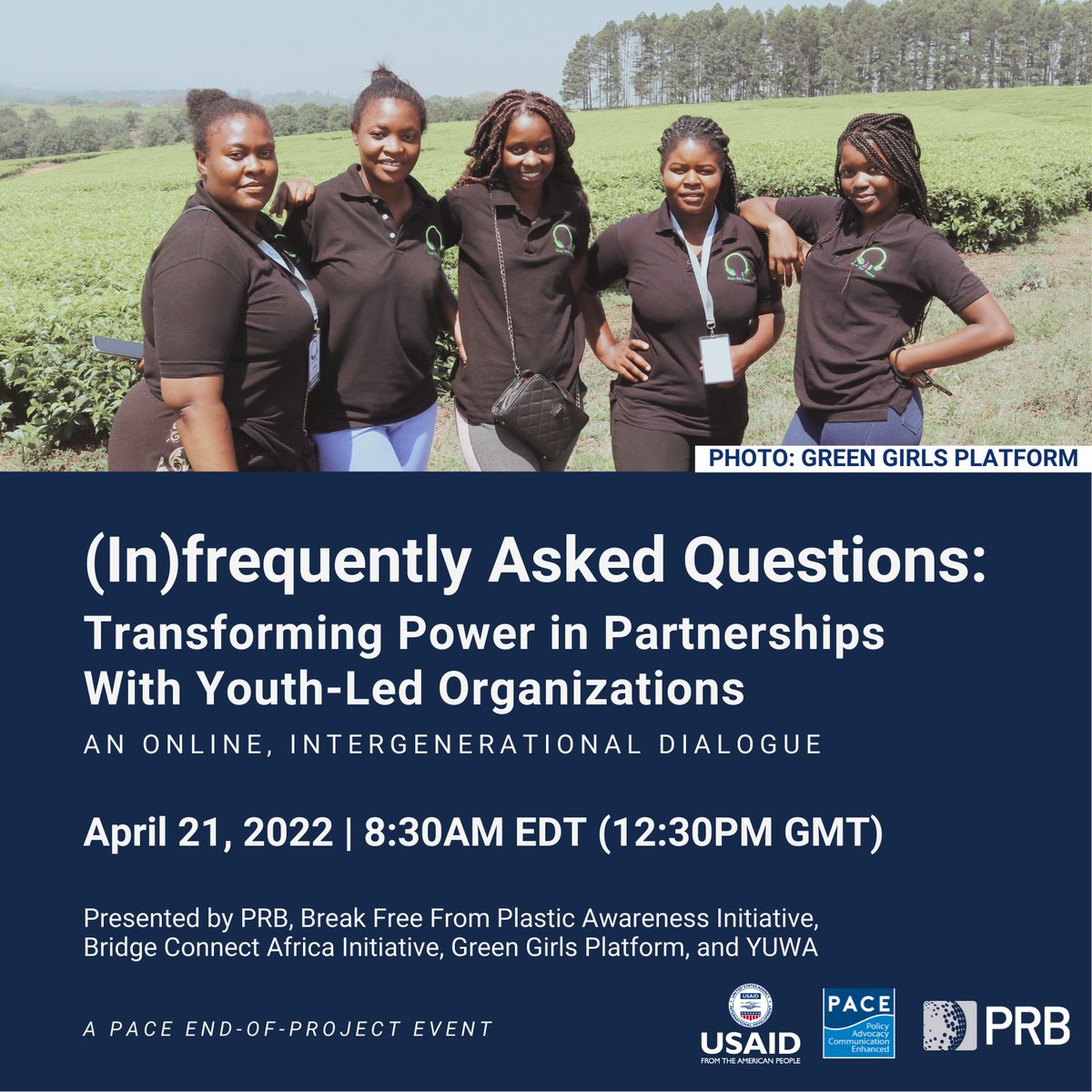 aprilhouston's tweet image. The invitations have gone out! Will you join the conversation? Hear insights from @YUWAtweets, @GirlsPlatform, @bfpinitiative, @BRIDGECONNECTNG, and other inspiring #youth advocates. #PACEproject mailchi.mp/06d352622915/j…