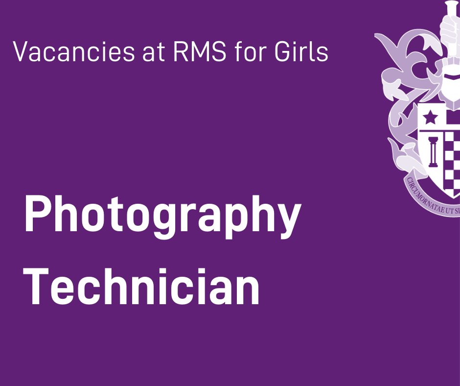 RMSforGirls's tweet photo. We're looking for a full time Photography Technician to join the Photography Department here at RMS for Girls.

Want to work in a gorgeous setting with great people?

Find out more here👇
https://t.co/2lpWgSXpQr

#RMSforGirls https://t.co/69YSrss6Dm