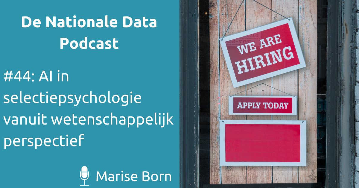 Hoe wordt artificiële intelligentie ingezet in het selecteren van nieuw personeel? Wat is er nieuw ten opzichte van meer traditionele selectiemethoden?  Stefan de Blij is met Marise Born hierover in gesprek gegaan. Luister de podcast hier:

soundcloud.com/nationale-data…

#podcast #VKA