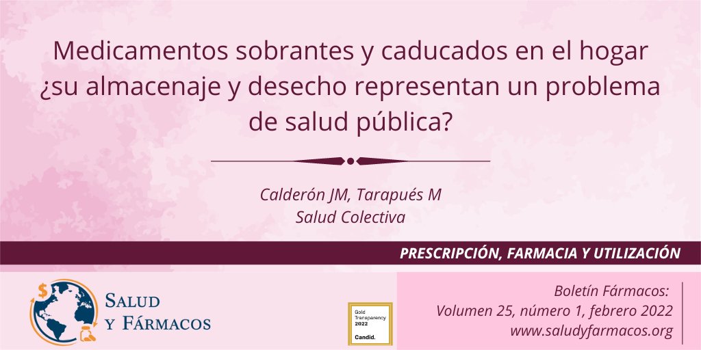 SaludyFarmacos's tweet photo. #Medicamentos sobrantes y caducados en el #hogar
Desecho #doméstico de medicamentos
Estrategias #multisectoriales
Impacto #ambiental y en #salud pública

Gracias a @SaludColectiva por licencia #CreativeCommons. Resumen y enlace de interés, aquí 🙂https://t.co/qkkmLvHmYb https://t.co/3qTwWI2pWR