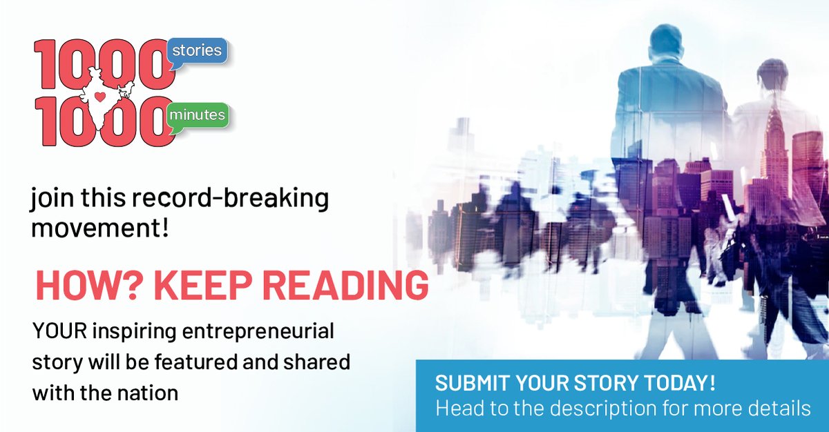 GAMEIndia2's tweet photo. Join us in the exciting 16 hours Twitter marathon from 7 AM to 1 AM. Share YOUR entrepreneurial story by clicking here: https://t.co/OFTjbdjtVi
#1000stories1000minutes #EntrepreNATION #FallInLoveWithEntrepreneurship #massentrepreneurship #gameindia #startupindia https://t.co/PBq5x2wRg1
