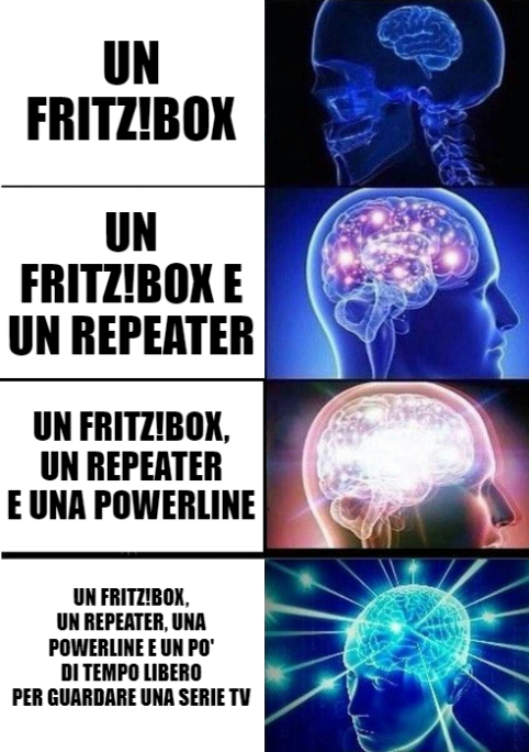 fritz_com_it's tweet photo. Casa grande?
Casa piccola ma con muri giganteschi?
Ecco come potrebbe migliorare la tua connessione (e la tua vita)!
#AVMeme https://t.co/phe3IcGjsl