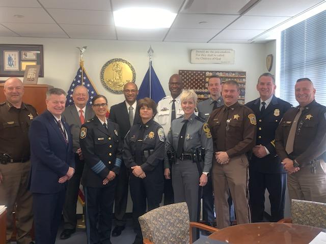 Members of the Virginia Law Enforcement Sheriffs participated in a round-table with Governor Glenn Youngkin yesterday to discuss the public safety benefits of facial recognition technology. Concerned citizens also attended to learn the benefits of quickly identifying suspects.