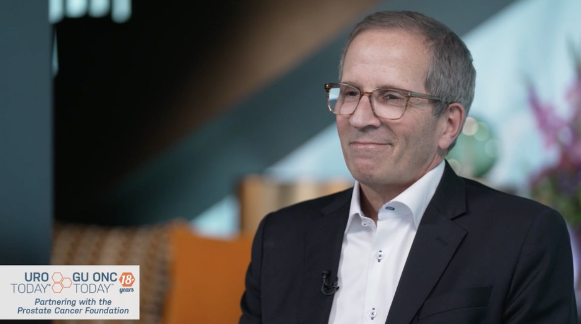 urotoday's tweet photo. Darolutamide plus #ADT in metastatic hormone-sensitive #ProstateCancer. Neal Shore, MD, FRCS @AtlanticUrology joins @CaPsurvivorship @DanaFarber in a discussion on the #ARASEC trial. #WatchNow on UroToday > https://t.co/WYYSkaV6Sk @ASCO #GU22 @GenesisCare @Bayer https://t.co/CIjIu0WpVY