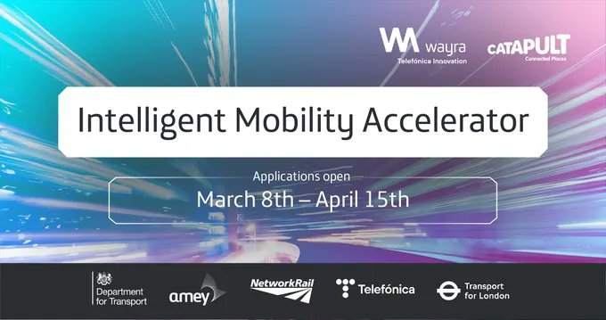 GIANT_health's tweet photo. Calling for start-ups in the UK transport industry โ @WayraUK are still accepting applications for their Intelligent Mobility Accelerator!
Join them before April16th!
https://t.co/cVmi962xey
#IMAccelerator #Mobility #GIANT2021 https://t.co/397JJeNxGn