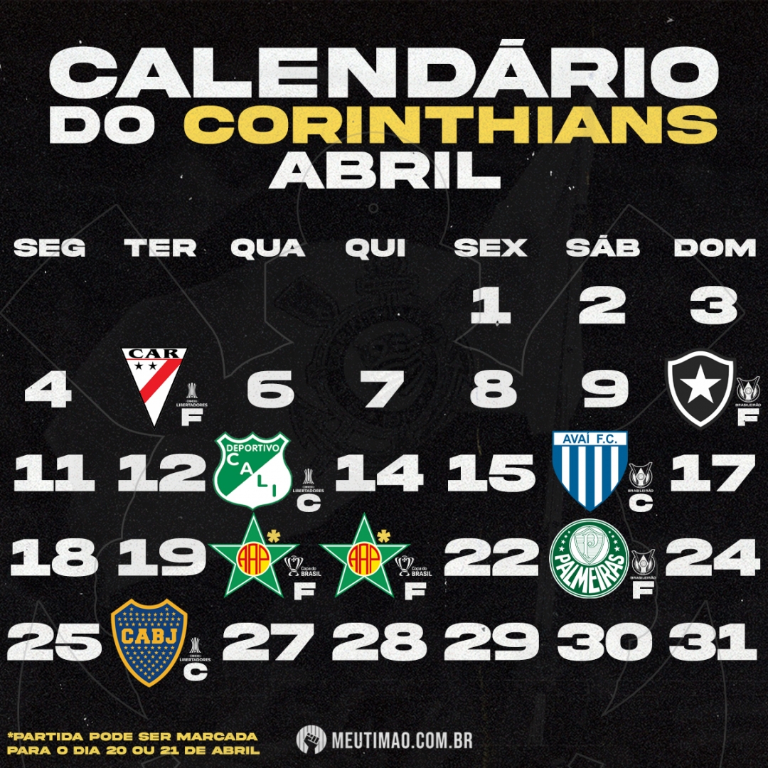 Calendário do Corinthians 2023 - ESPN (BR)