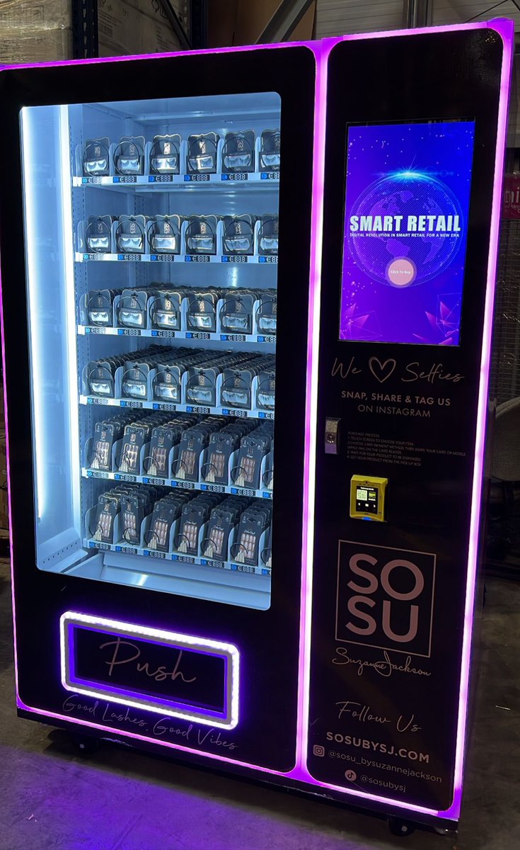 SOSUCosmetics's tweet photo. Coming soon! Very excited to say we are now providing SOSU Cosmetics Vending Machines! 🙏 

Perfect for Colleges, Airports, Shopping Centres and Events! 

If you want to stock one of our vending machines email wholesale@sosubysj.com

(Prices and Video Media TBC) 

#SOSUCosmetics https://t.co/knvsbtryTF