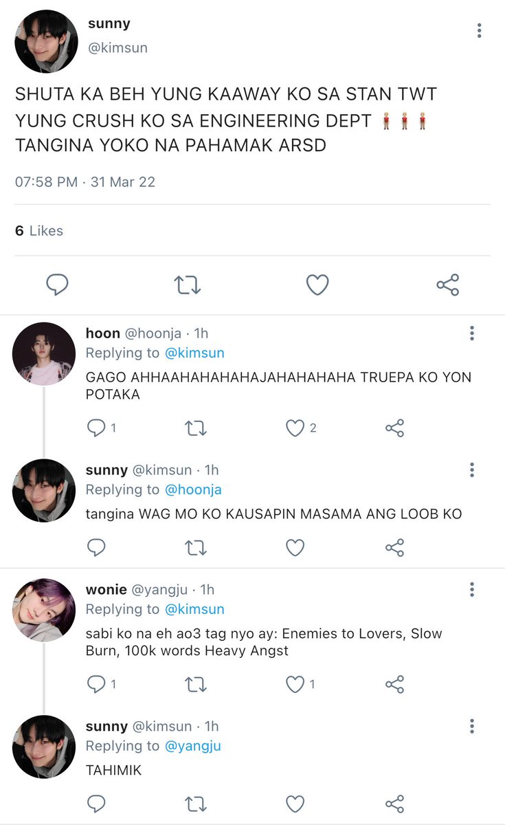 624sun_'s tweet photo. #sunjayau
taekooker sun and jikooker jay na laging nagbabardagulan sa twitter na source of entertainment ng mga stan twt moots nila sa timeline. pero ‘di nila alam na magkakilala sila irl and at crush ni sun si jay. https://t.co/nSMBb5C9Rl