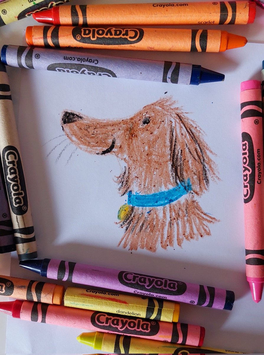 Happy #NationalCrayonDay!
#drawing #dogsoftwitter #illustration #fun 
@Crayola