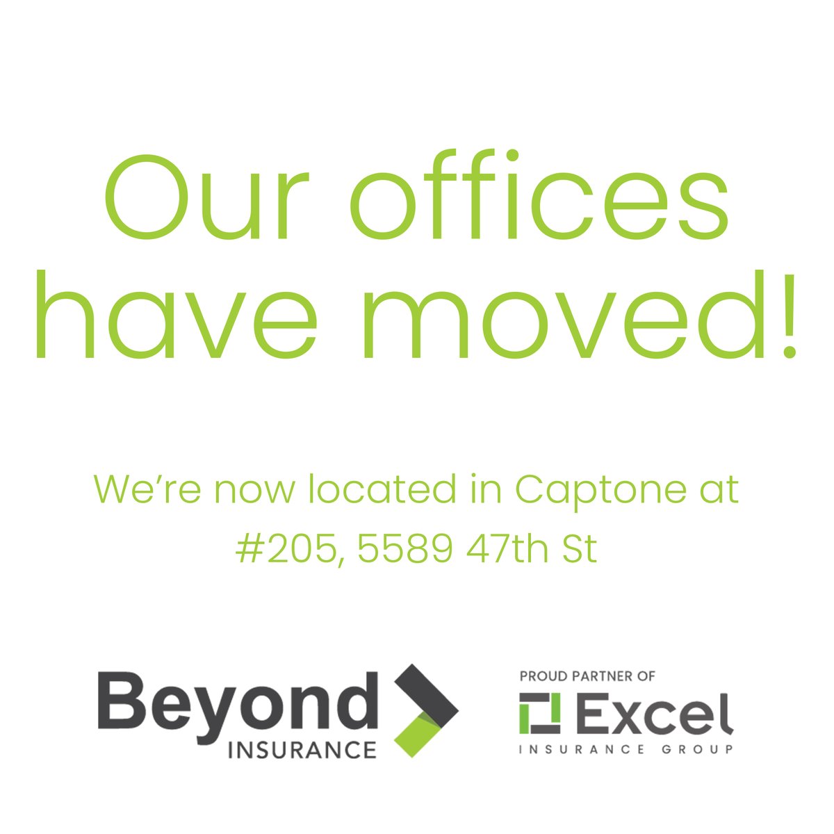 Just a friendly reminder, we have MOVED! We are now located in beautiful Capstone. Parking is free, and you can grab a coffee, kombucha, or beer on your way up to see us. #lifeisgood #insurance #insurancebroker #reddeer #yqf #reddeerinsurance