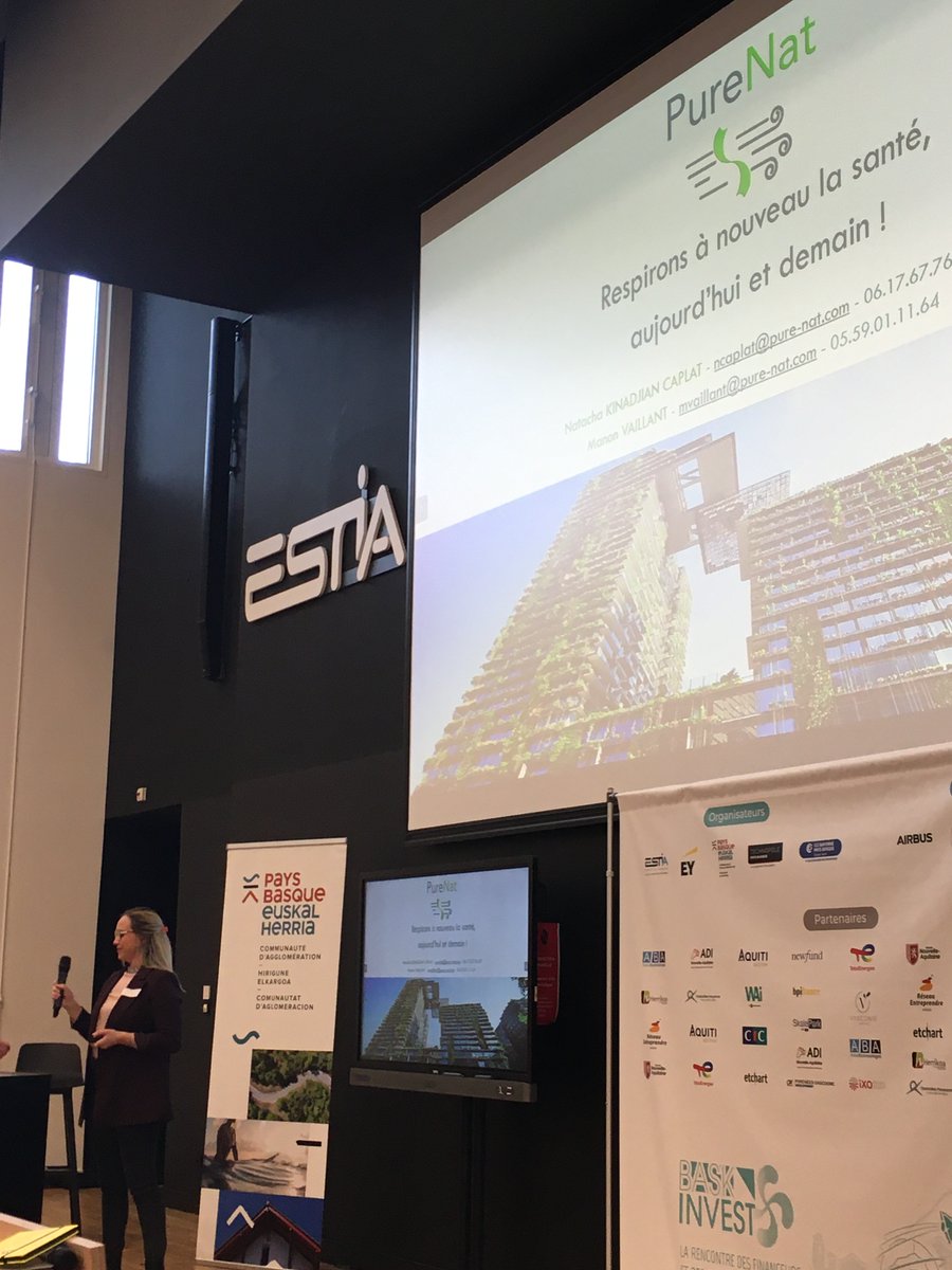 TechnopolePB's tweet photo. C'est parti pour le concours de pitch de #baskinvest avec des projets de l'écosystème Technopole Pays Basque !
Vracoop, PureNat, Mumade, PrintYourFeet, Mobilité.éco, Abyssa,@escapetechHQ @aerial_metric 
@CommunautePB @EstiaOfficiel https://t.co/TPy8Ui4mXf