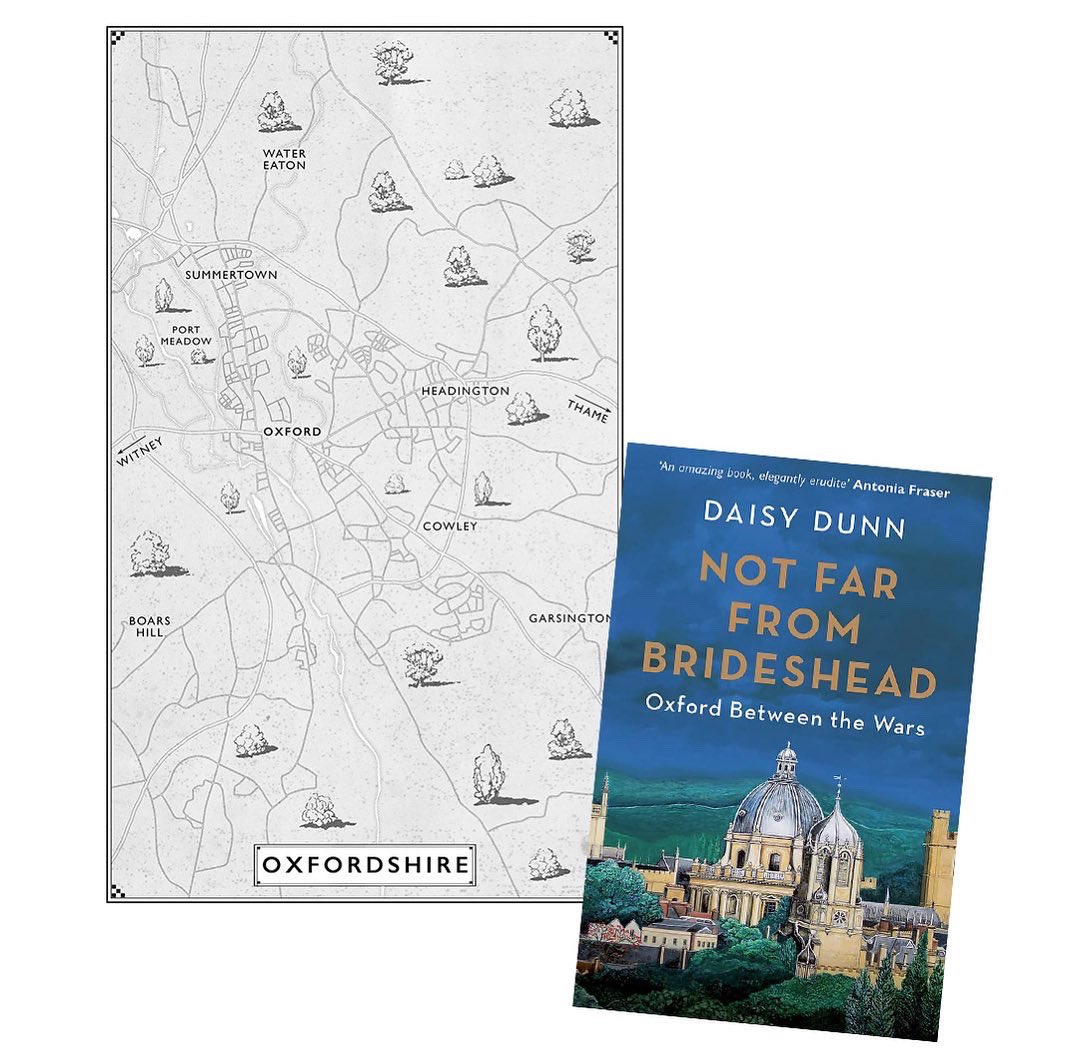 HandMadeMaps's tweet photo. Published today by Weidenfeld &amp; Nicholson , illustrations by Hand Made Maps : “Not Far from Brideshead: Oxford between the Wars” by Daisy Dunn @DaisyfDunn @wnbooks @orion_art_dept #notfarfrombrideshead #oxford #oxforduniversity #oxfordshire #illustratedmap https://t.co/pf2Up2fz7w