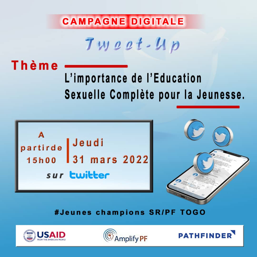 Le rdv c'est pour tout à l'heure. Nous allons discuter de l'importance d'une ESC pour la jeunesse
#jeunes Champions SR/PF TOGO