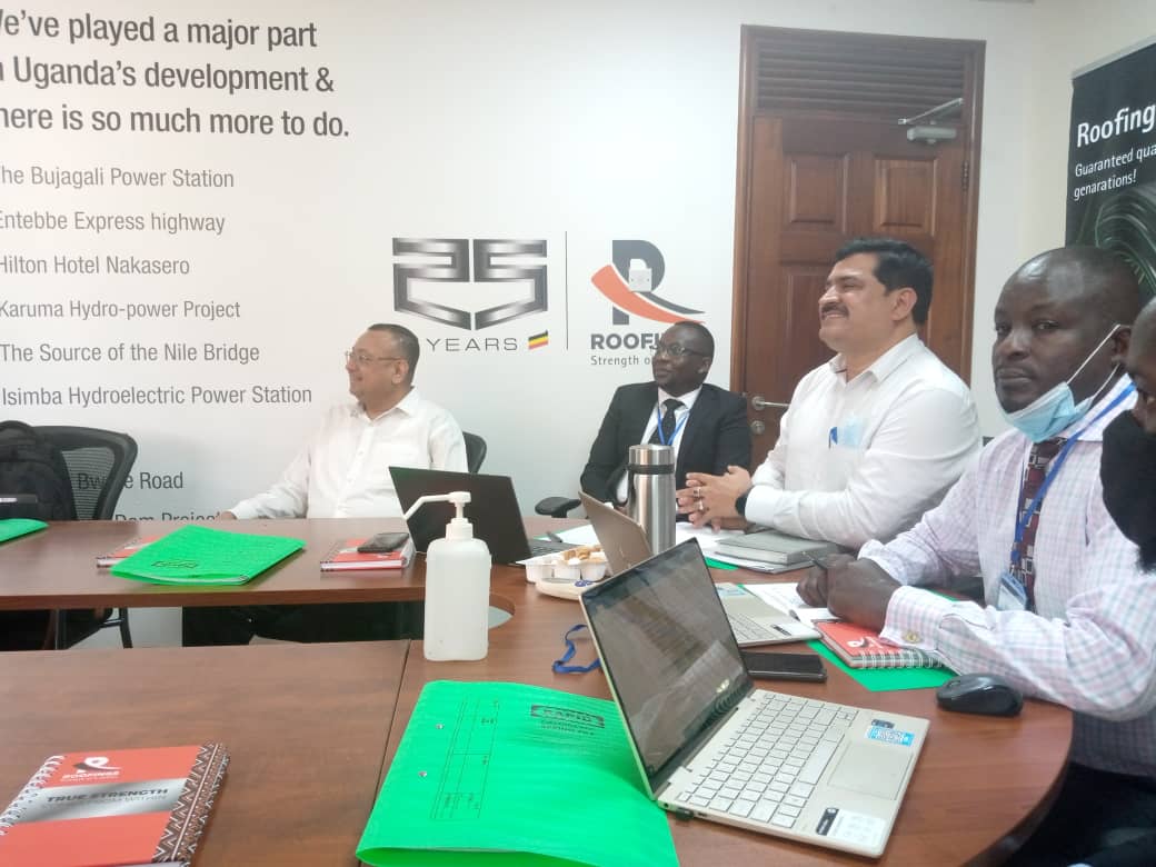 MoESWorldBankUG's tweet photo. Implementation of the #TVETPolicy2019 underway. @Educ_SportsUg Spokesperson, Dr. Mujimba Denis, Commissioner TVET 0&amp;M Ms. Loy Muhwezi and a team from the TVET Policy Secretariat meet the management of Roofings, to strengthen Public Private Partnership. #TVETReformsug @TVETuganda https://t.co/COuV7ZT6Tr