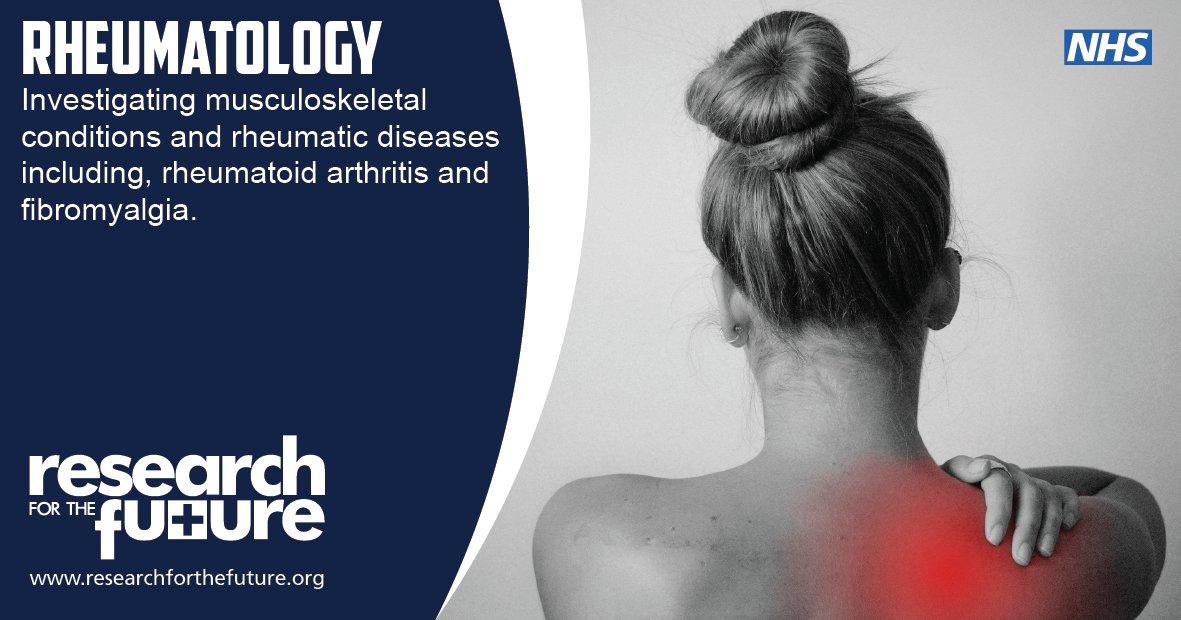 Research_Future's tweet photo. 🔵 Arthritis and rheumatology research - we are working with researchers on several studies looking at a range of musculoskeletal conditions and rheumatic diseases including, rheumatoid arthritis and fibromyalgia.

👉 Register now to find out more
https://t.co/uvyQ5LRojW https://t.co/iy6W41cKj5