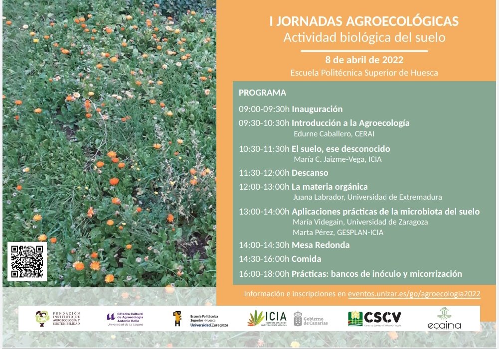 VidegainMaria's tweet photo. Último día para inscribirse en las I Jornadas Agroecológicas de @EPSunizar!! Contaremos con la colaboración de la #bibliotecadesemillasEPS y la asistencia de mucha gente impulsora de la #Agroecología . @Icia_GobCan @redfaragon @CERAI_Aragon @ONGD_CERAI @GobAragon https://t.co/e7Mtyrkhmr