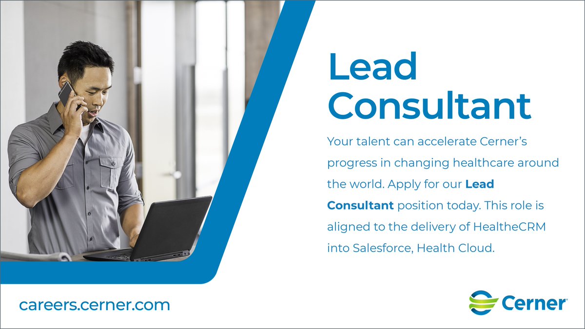 Are you looking for a new career that makes an impact? Look no further! Visit our careers site to view all of our career paths and open opportunities! #CernerCareers  careers.cerner.com/job/89248BR
